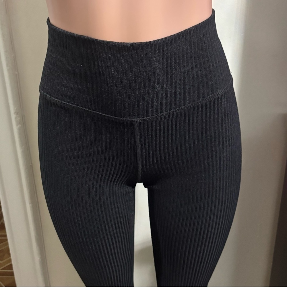 ECHT Women’s Black Ribbed Flare Pants - Picture 4 of 12